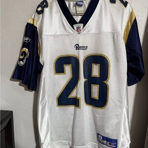 White and Navy Rams Jersey